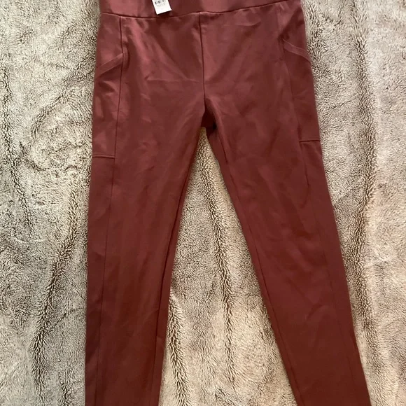 - New in package Loft Lou & Grey Leggings size Large reddish brown clay color - Picture 4 of 5